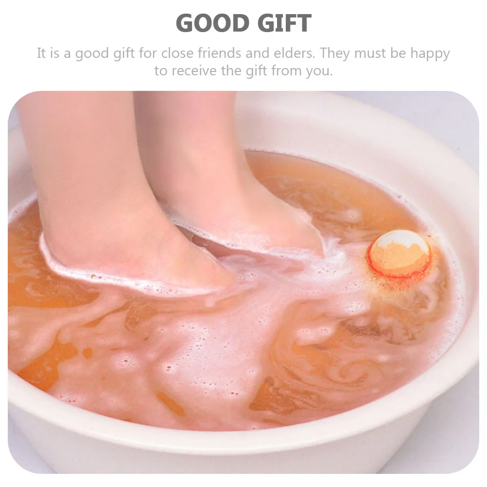 6Pcs Essential Oil Bath Balls Sea Salt Foot Soak Spa Dead Skin Remover Keratin Softening Smooth Feet Restoring Foot Care Bathing