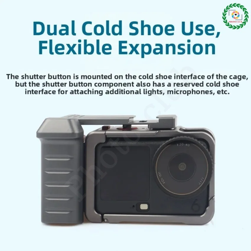 سبائك الألومنيوم الشارع التصوير قبضة ل DJI Osmo Action 6 المغناطيسي الإفراج السريع قفص قبضة عدة ل DJI Action 6 الملحقات