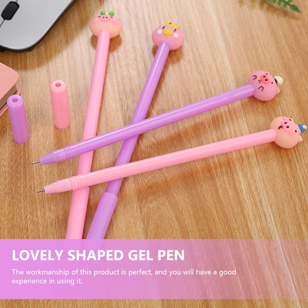 

16pcs Adorable Kids Gel Cartoon Shape Writing Pens Student Signature Pens Ergonomic Design Smooth Writing Universal