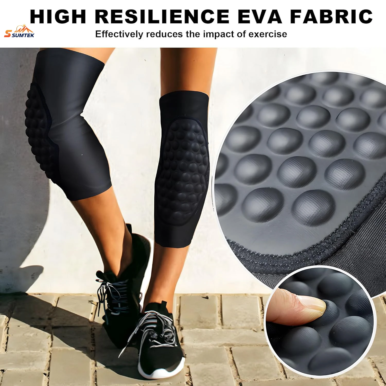 

1 Pair Unisex Elastic Knee Sleeves,Breathable,Non-Slip Compression Support for Fitness,Running,Basketball & Hiking