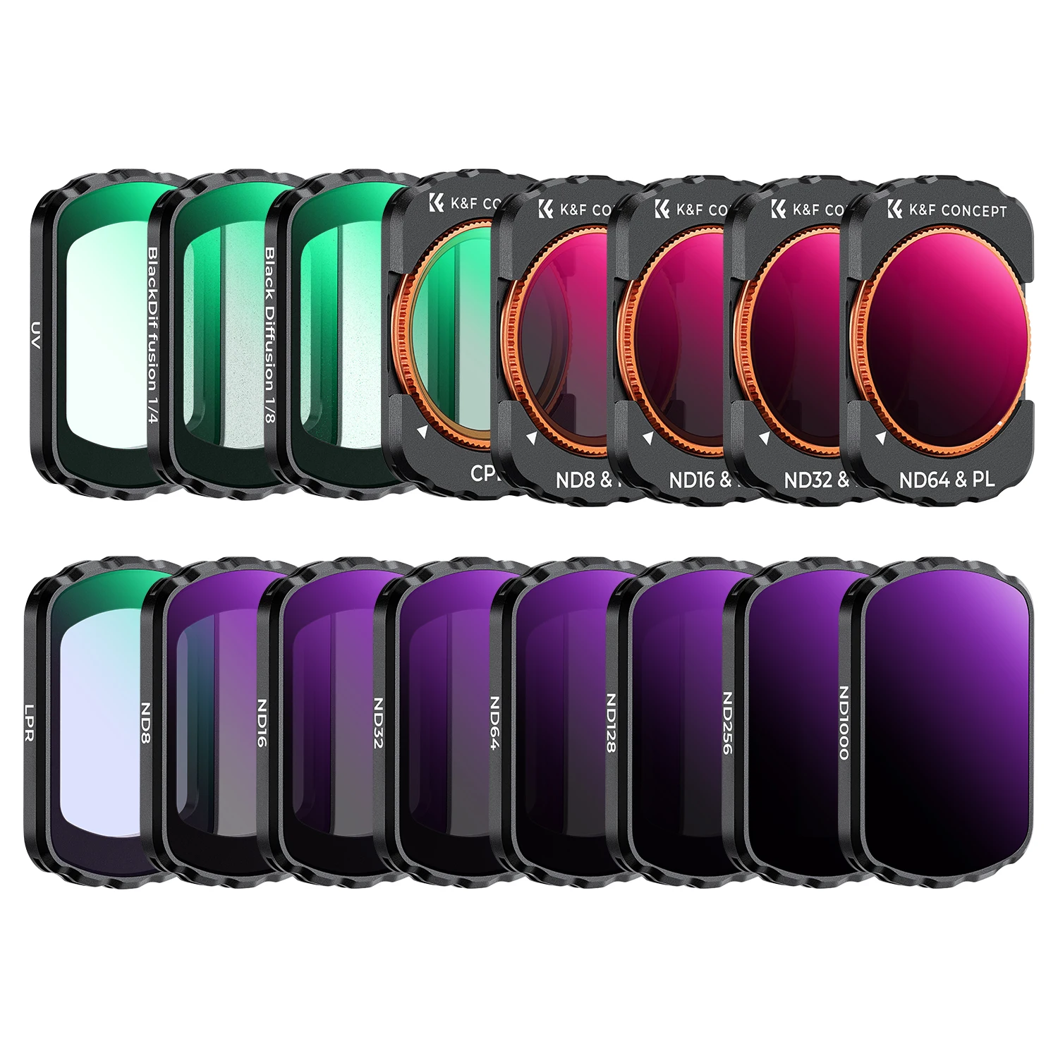 K&F CONCEPT Magnetische Lensfilter voor DJI Osmo Pocket 3 Verstelbare ND2-32 ND32-512 UV CPL ND/PL Black-Mist 1/4 Optionele Filters