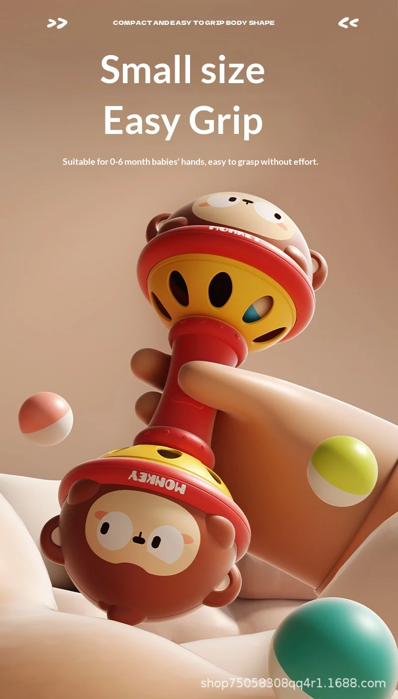 ของเล่นเขย่ามือเด็ก 3/1 ชิ้น สำหรับเด็กอายุ 0-12 เดือน ของเล่นเสริมพัฒนาการ ชุดเขย่ามือหมุน ของเล่นเสริมประสาทสัมผัส ของขวัญสำหรับเด็กแรกเกิด เด็กชาย เด็กหญิง