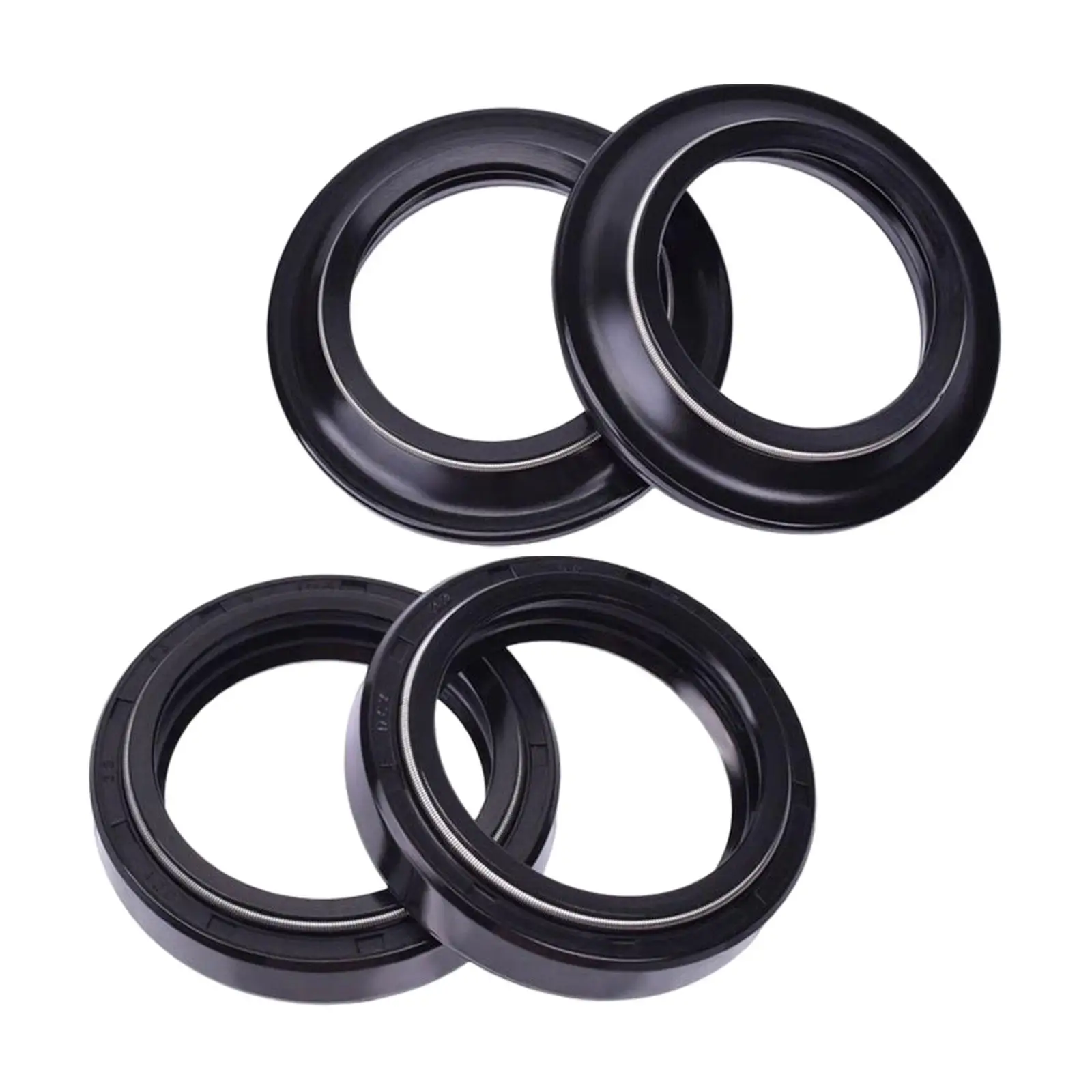 4 Pieces Motorcycle Front Fork Damper Shock Oil Seal & Dust Seal Parts for Yamaha TW200 XV125 Virago Yzf-r125 Yzf-r15 150cc