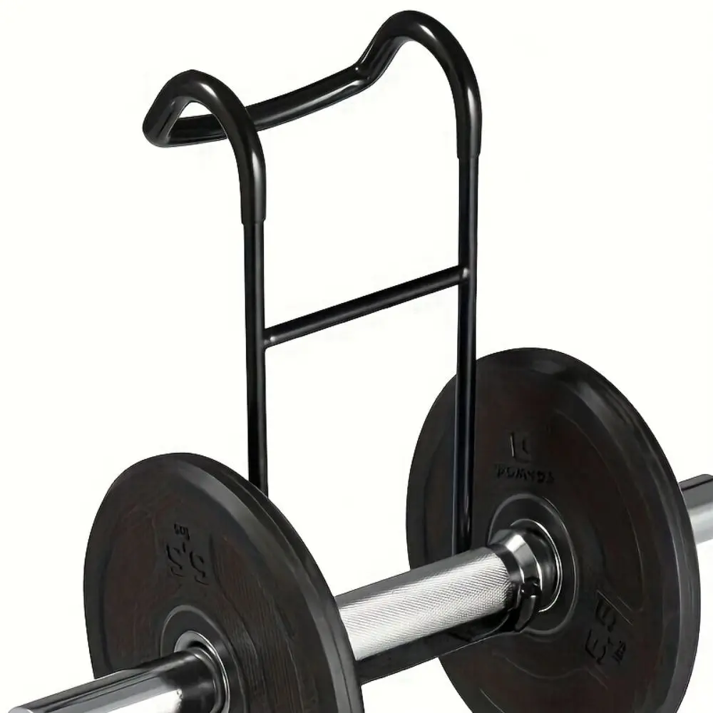 

250lb Capacity Dumbbell Spotter Hooks Thickened Non-slip Safety Connector for Chest Workout Black Iron