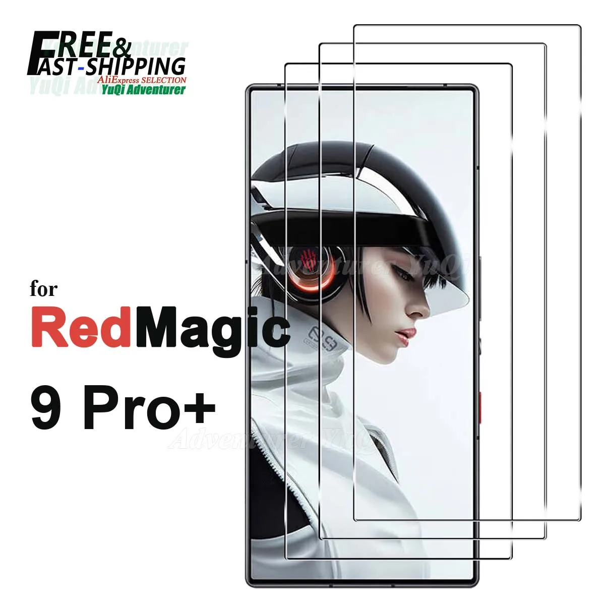 

Screen Protector For nubia Red Magic 9 Pro Plus ZTE, Tempered Glass HD Crystal 9H Anti Scratch Case Friendly High Aluminum