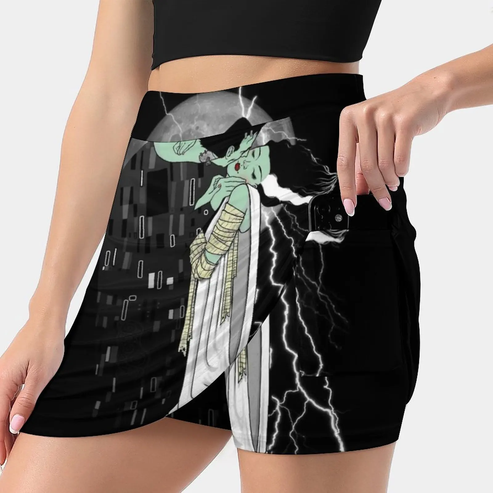 Love Beyond Death Women's skirt Aesthetic skirts New Fashion Short Skirts The Kiss Klimt Gustav Klimt Frankenstein Monster