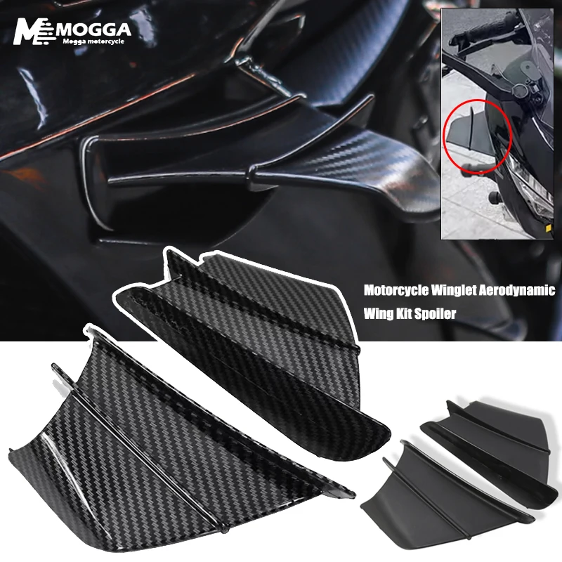 For Yamaha XMAX 250 300 NMAX 125 155 V3 Motorcycle Decoration Sticker Universal Winglet Aerodynamic Spoiler Wing with Adhesive