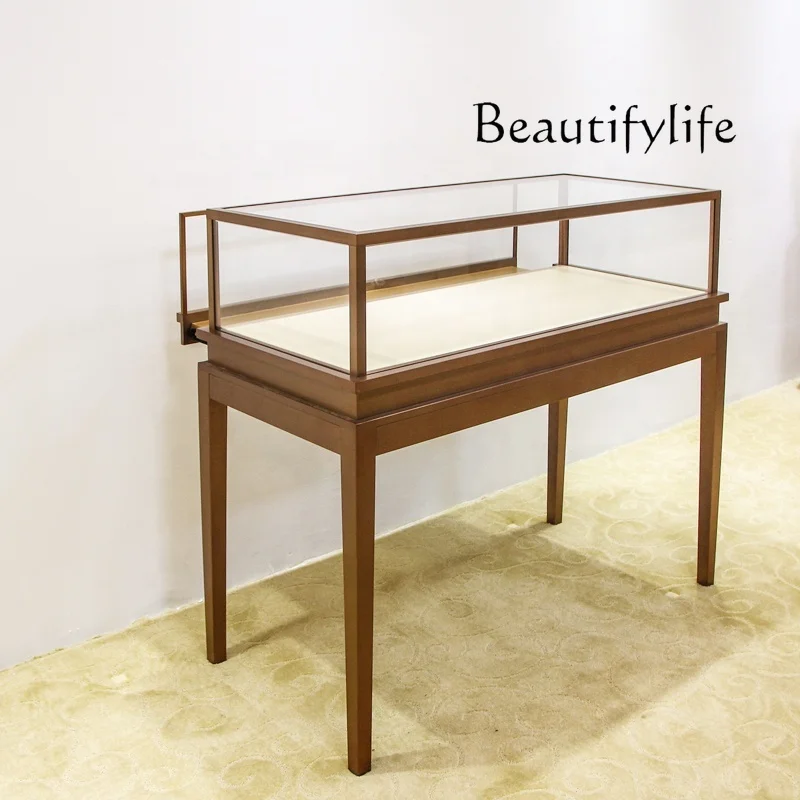 Custom. Vintage Table Top Jewelry Cabinets Guangzhou Rectangle Wooden Glass Jewelry Display Cabinet