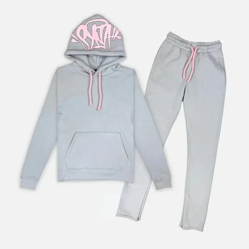 Hip Hop Letter Pattern Hoodies Pants Two Piece Set Men Women Fashion Streetwear Popular Sweatshirt Sweatpants Autumn Tracksuit