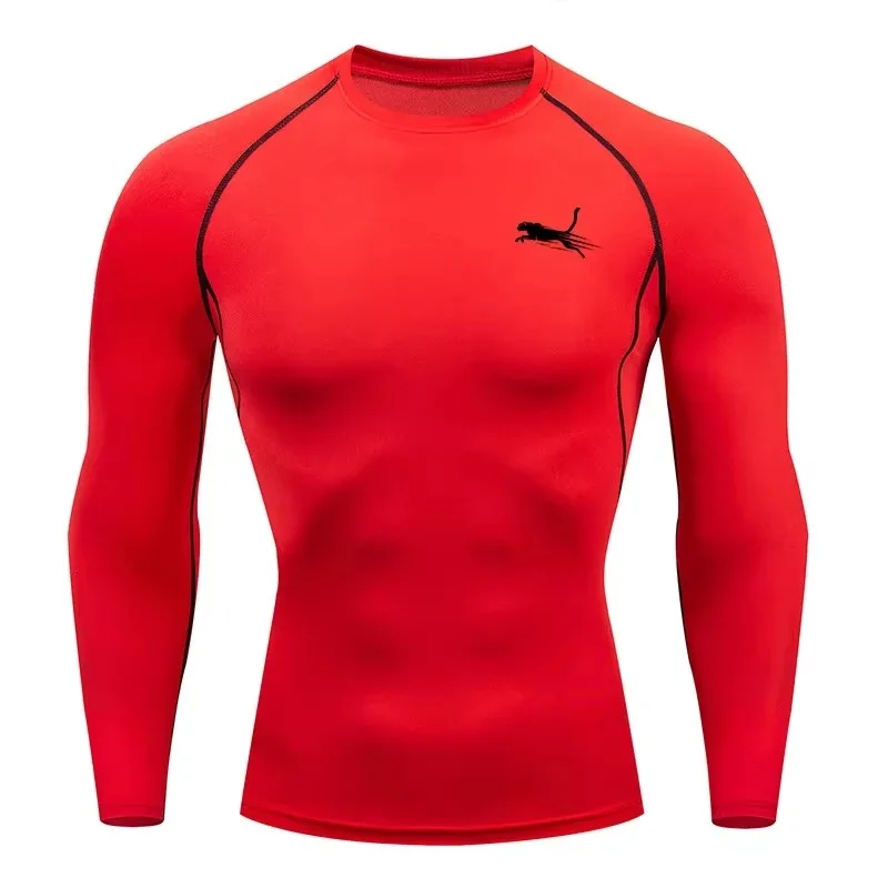 تي شيرت لياقة بدنية بأكمام طويلة للرجال تي شيرت جاف مناسب للصالة الرياضية ملابس رياضية خارجية للجري تي شيرت علوي للرجال RL0623 #3