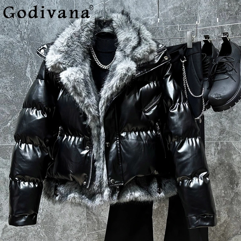 

Новое зимнее искусственное двухсекционное утолщенное теплое красивое пальто с хлопковой подкладкой, модные универсальные мужские свободные топы с длинными рукавами