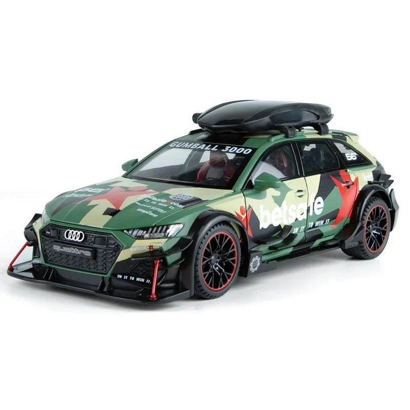 1:24 RS6 Racing Die-Cast Alloy Model Car - Stylish Collector\'s Item, Perfect Gift for Boyfriend, Display-worthy Collectible