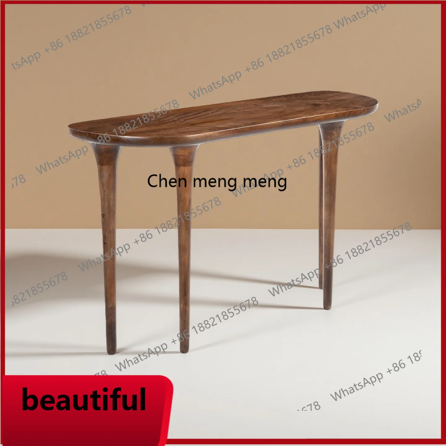 

X Solid wood entrance table, entry hall entrance table, modern simple against the wall, decorated long table