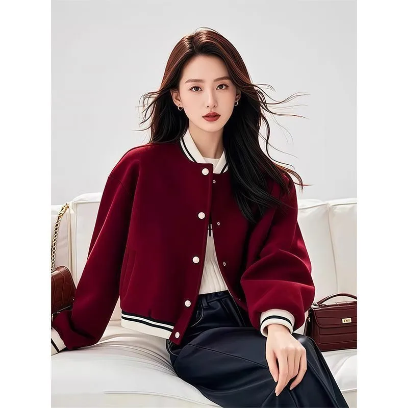 

Baseball Jackets Gym Womens Spring Embroidery Patches Original Stripes Collar Mesh Anti-Wind Protection Pattern Durable Oversize