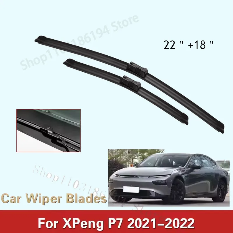 

Car Wiper Blades For Xpeng P7 2021-2022 22"+18" Front Windshield Wiper Blades Brushes Cutter Accessories 2021 2022