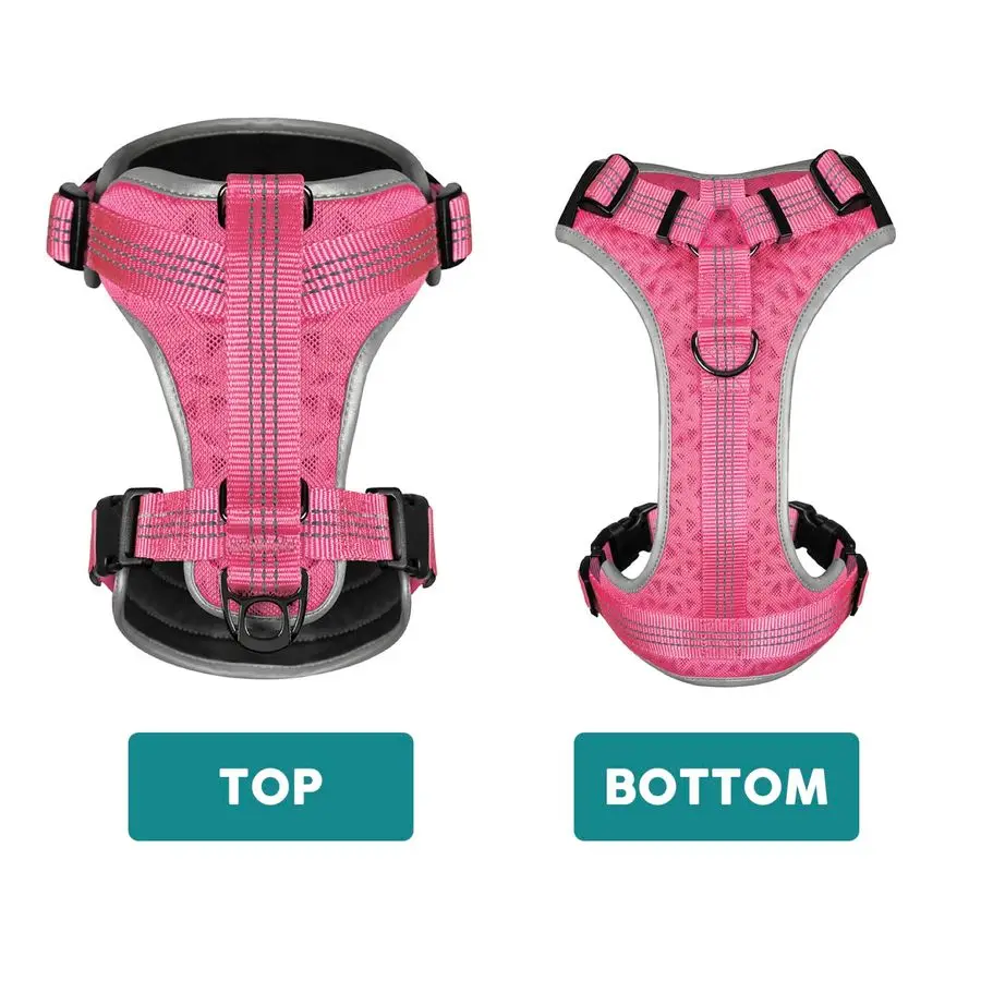 

Спортивная шлейка для собак, шлейка для крупных собак без натяжения, легкая и дышащая конструкция, легко надевать и снимать, без натяжения при дрессировке, размеры