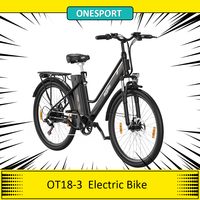 ONESPORT OT18-3 Electric Bike 26*2.35 inch Tires 250W Motor Electric City E-Bike 36V 14.4Ah Battery 100km Range 25km/h Max Speed