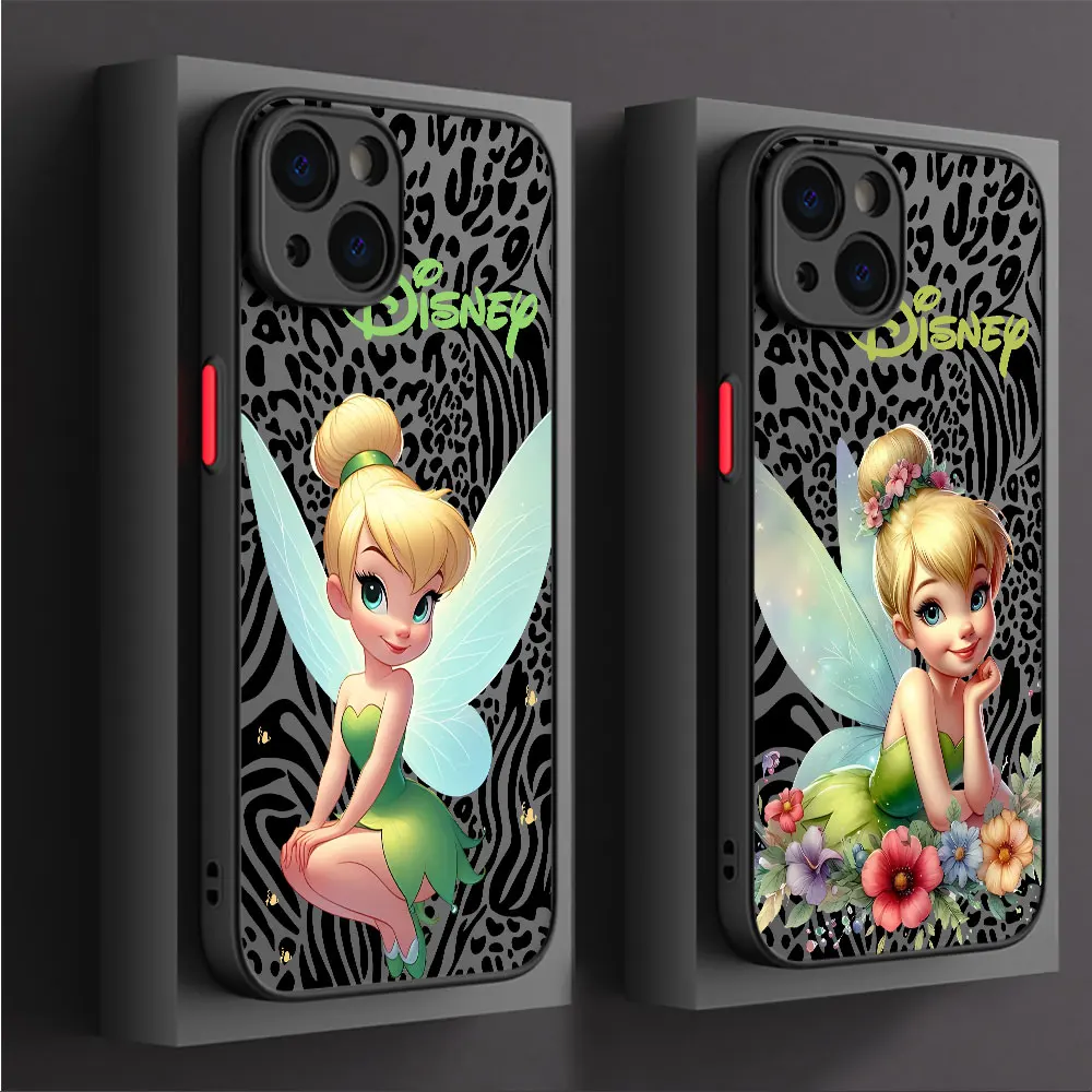 Disney Tinker Bell funda de teléfono para Apple iPhone 15ProMax XR 14 Pro 7 8 Plus 11 Pro 16 XS Max 13 Mini 12 SE funda mate suave