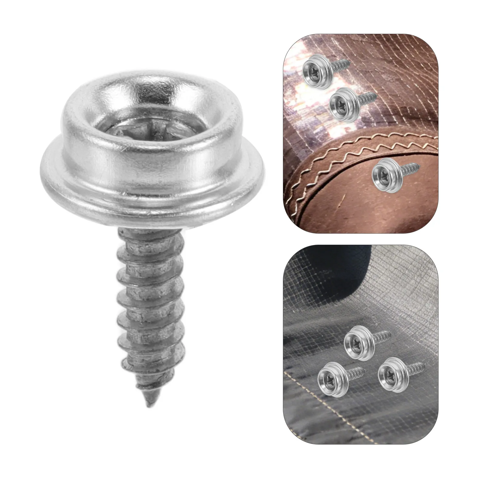 24Pcs Stainless Steel Marine Snap Fastener Set for Boat Covers Tarpaulins Awnings Corrosion Resistant Canvas Snaps Heavy Duty