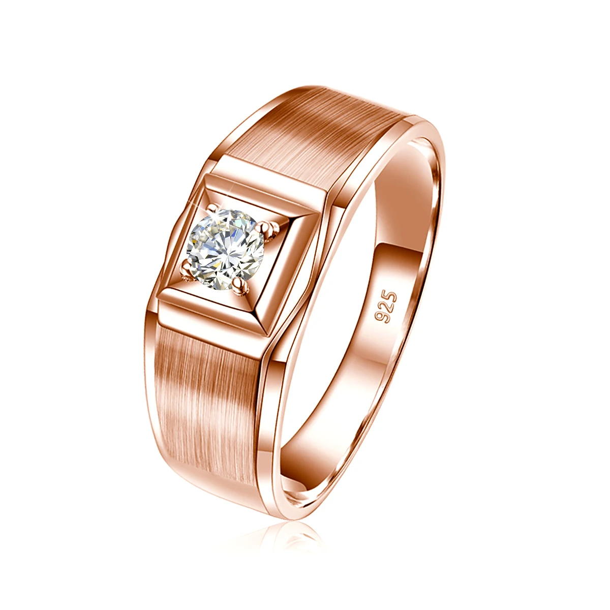 Luxus Schwere Zertifiziert Moissanite Ringe Für Männer Echt 925 Silber Stein Hochzeit Männlichen Schmuck Hip Hop Mann Geschenke Dropship Lieferanten