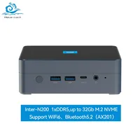 Inter N200 Mini PC Barebone Kit DDR5 RAM M.2 NVME Support HDMI 4K 60Hz Compact Computer for Theater/Office Windows 10 Pro Ready