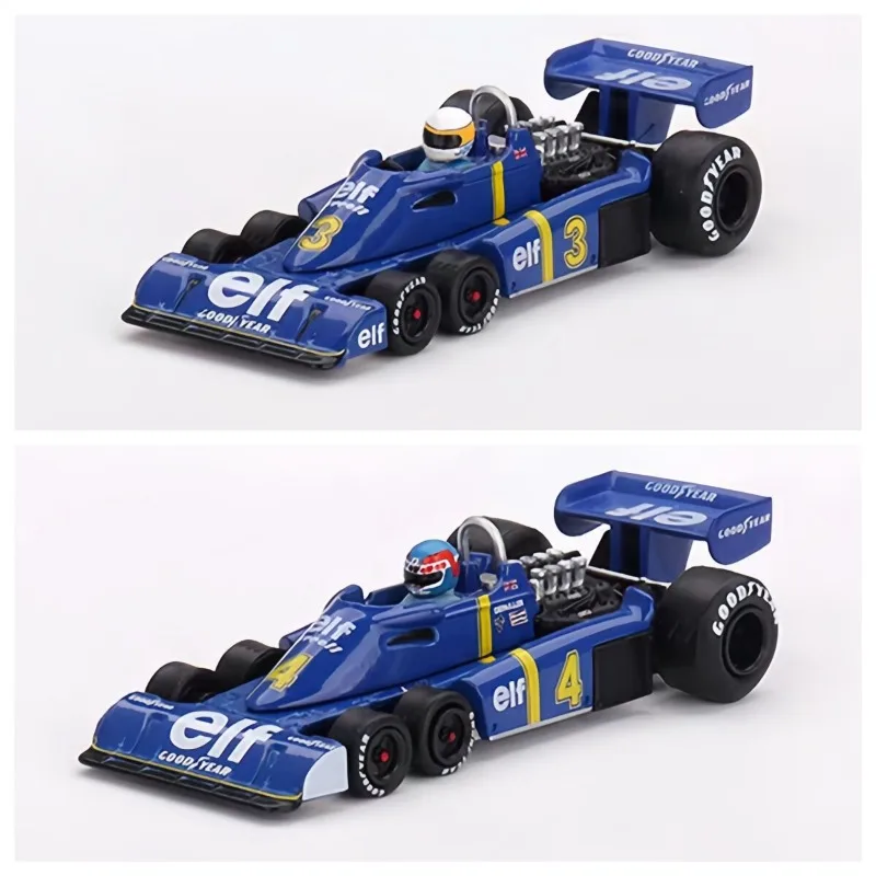

MINIGT 1:64 583 584 Tyrrell # 3 # 4 P34 F1 Winner Alloy Car Model Collection Desktop Ornament Boy Toy