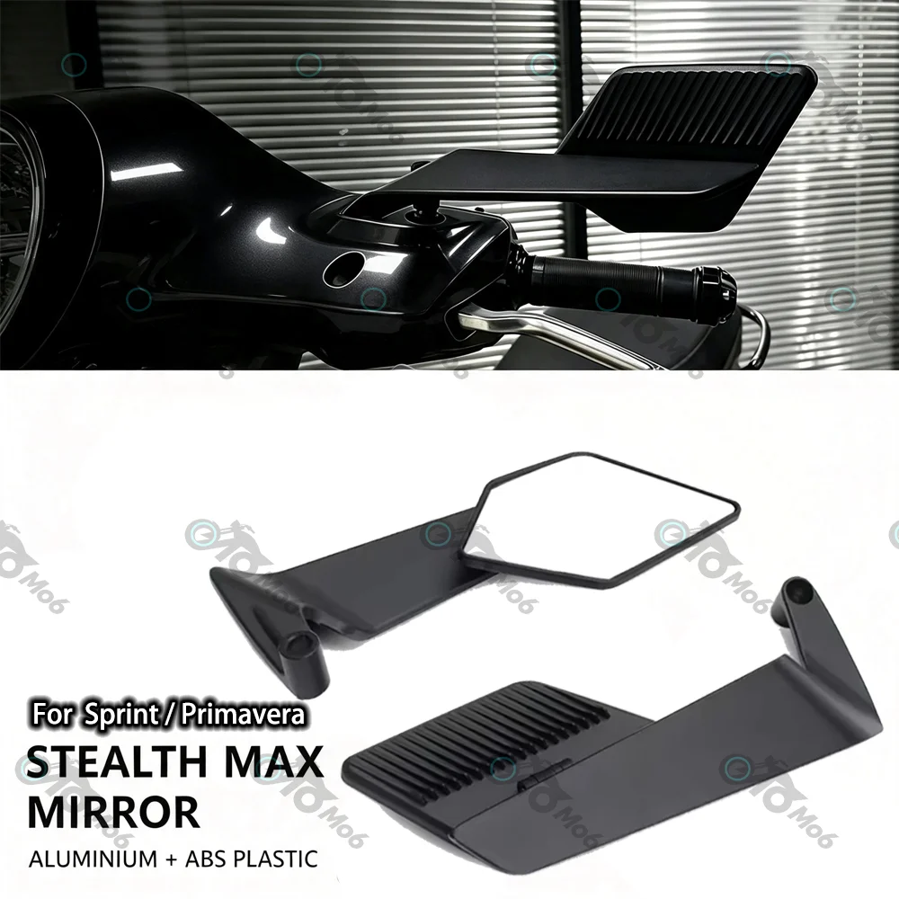 Motorrad-Zubehör Stealth Max Drehbarer Rückspiegel für Vespa Sprint150 Primavera150 Sprint Primavera 2018-2025