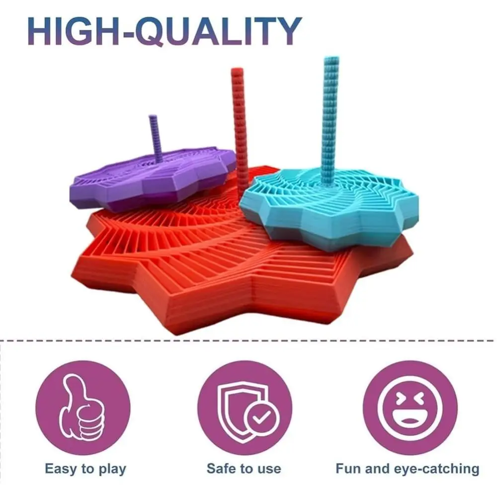 Expanded Sensory Fidget Star 3D Printed Whirling Spiral Fidget Toy Stress Relief with Handles Desktop Decompression Toys