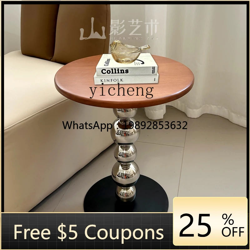 

ACC medieval sofa edge few movable corner few bedside small round table living room edge few solid wood