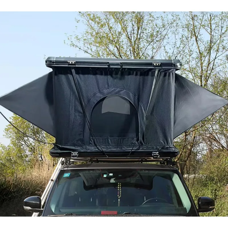 

Factory Hard Shell Rooftop Tent Aluminium Camping Triangle Tent 1-3 Person Roof Top Tent for Car