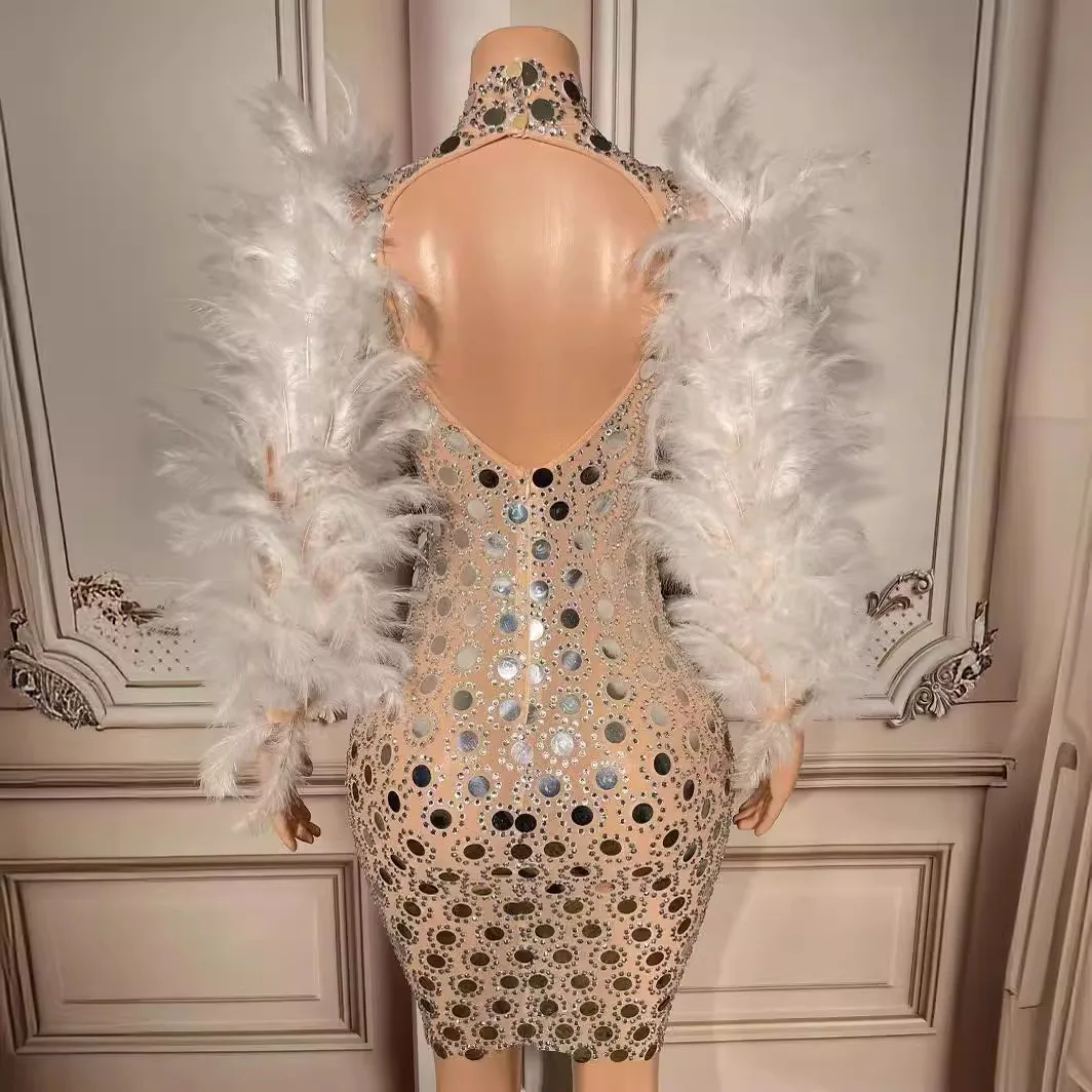 Vêtements à la mode fête robe ajustée Laser Bling diamant fille a-ligne robes Piedras Brillantes robes Invitada De Boda Mujer