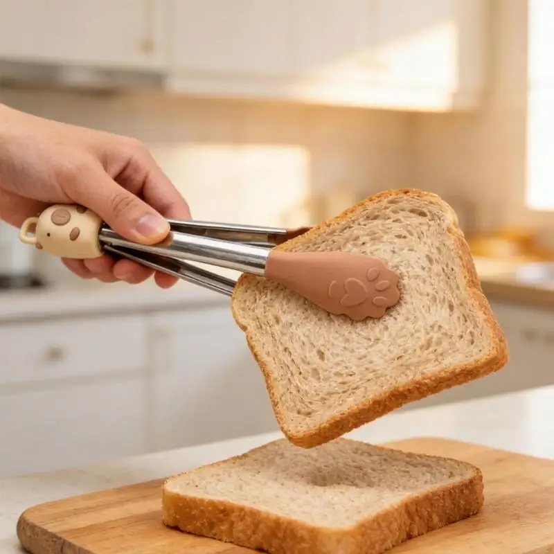 L9BE Multifunctional Silicone Cooking Tongs Safe For Nonstick Pan Perfect For Everyday Kitchen Tasks And Entertaining