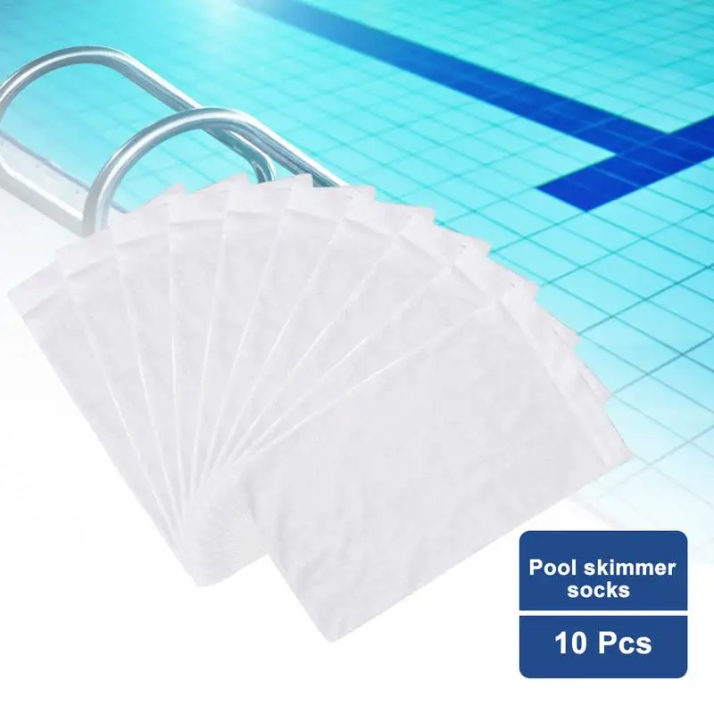 Swimming Pool Filter Storage Pool Skimmer Socks Nylon Swimming Pool Filter Socks For Baskets Skimmers White Pool Supply