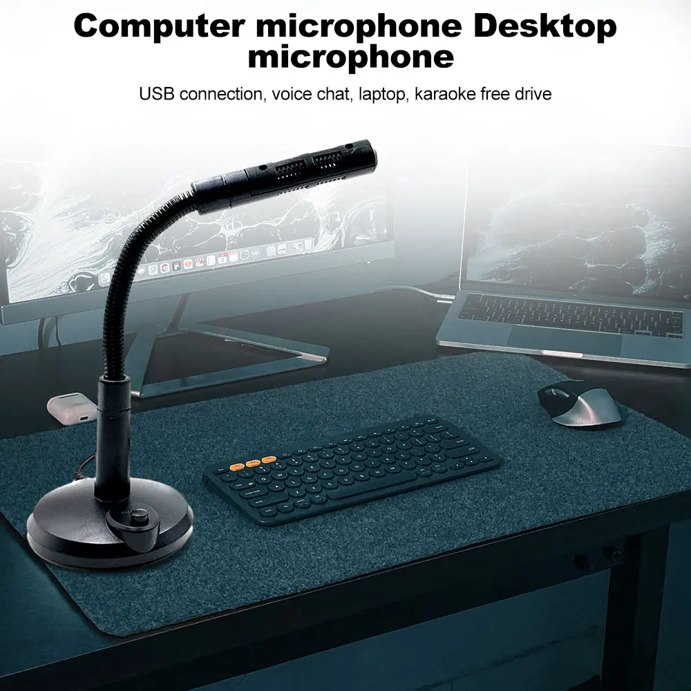 USB Computer Microphone Noise-Cancelling Recording Desktop Mic for PC Laptop for Online Chatting Home Studio Podcasting Gaming