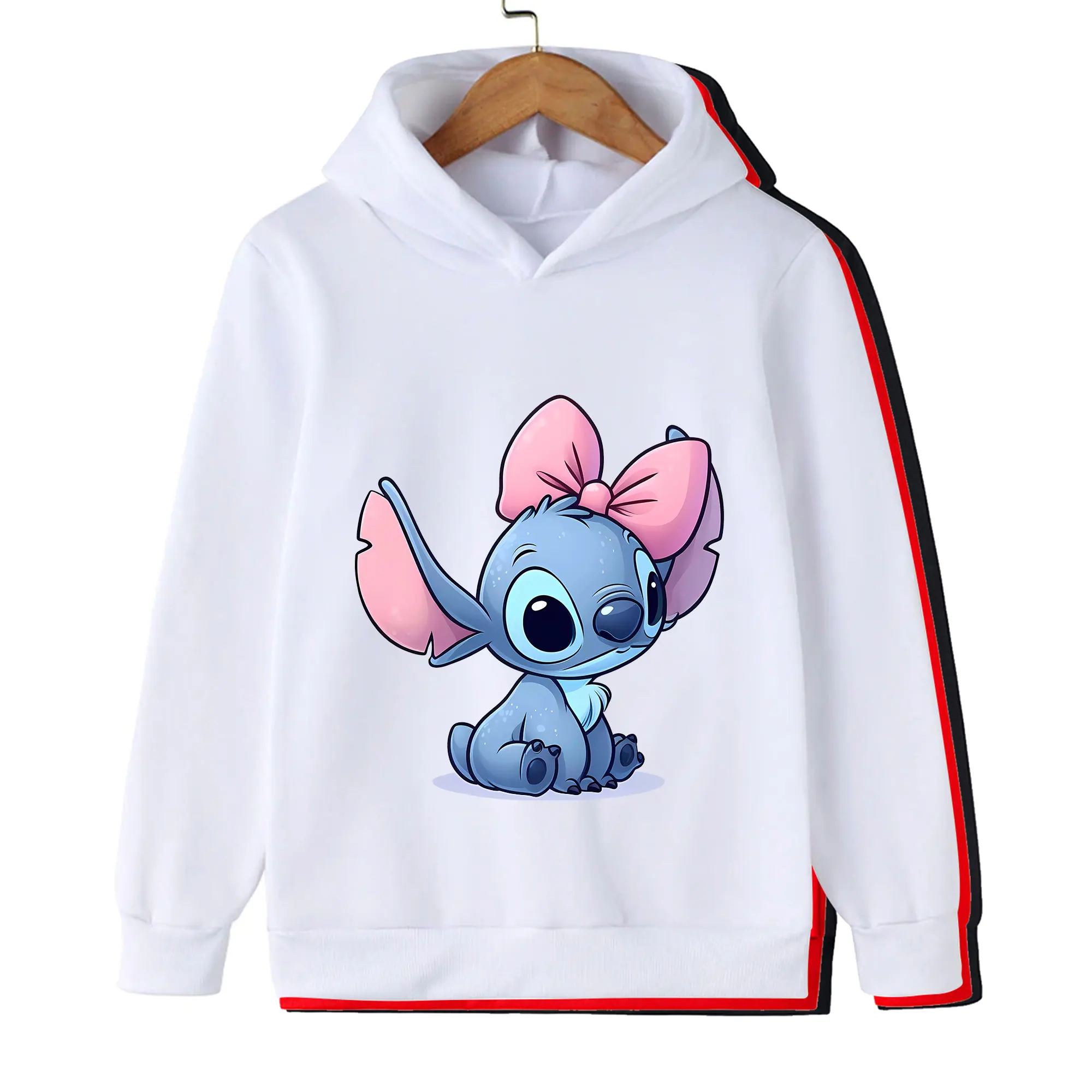 Kawaii Lilo Stitch Hoodie Kids Clothes Girls Clothing Fashion Baby Boys Clothes Autumn Warm Stitch Sweatshirt Children Tops