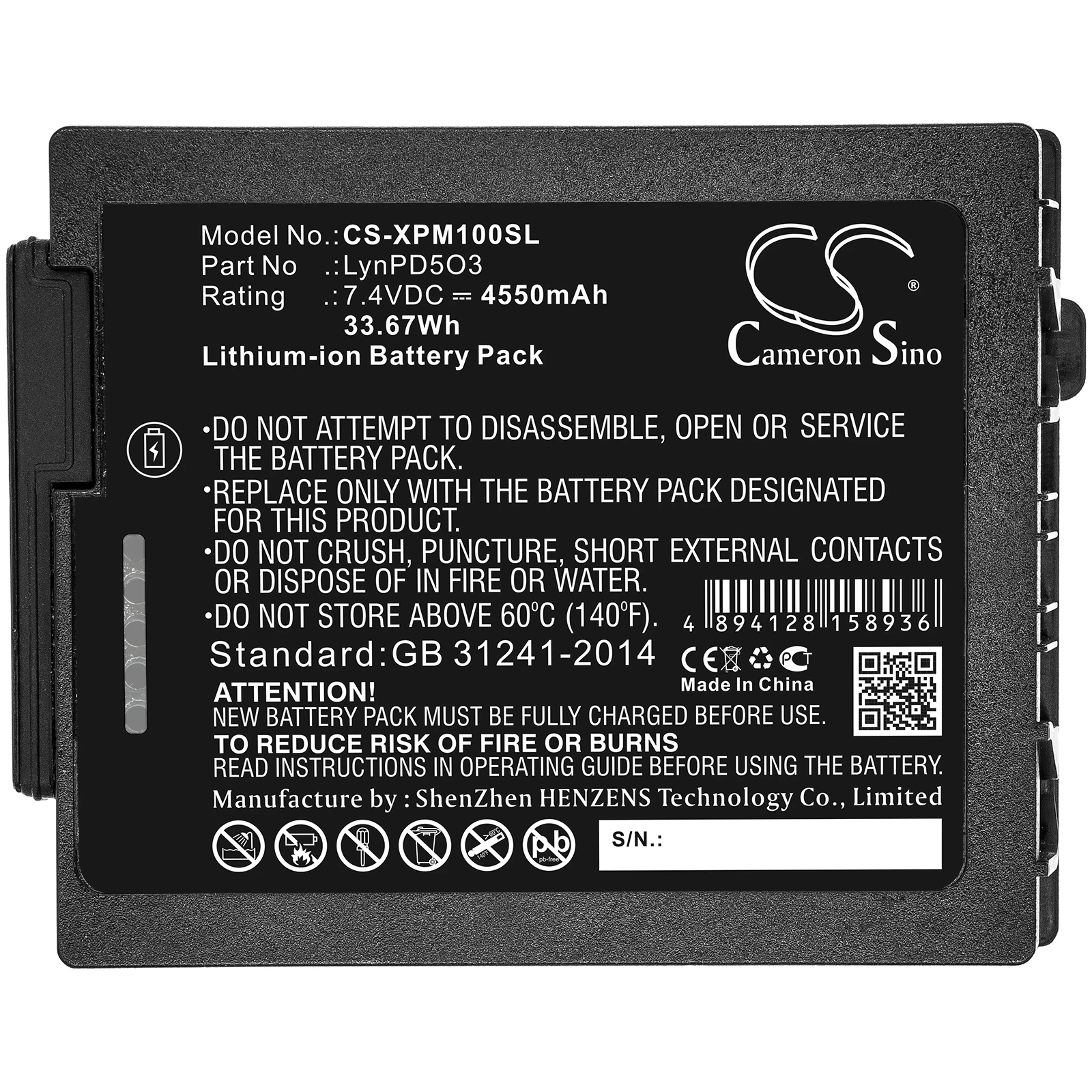 Tablet Battery For Xplore Zebra 01H4000P 0B23-023U000P LynPD5O3  0B23-01H4000E  XLBM1 Volts 7.4  Capacity 4550mAh / 33.67Wh