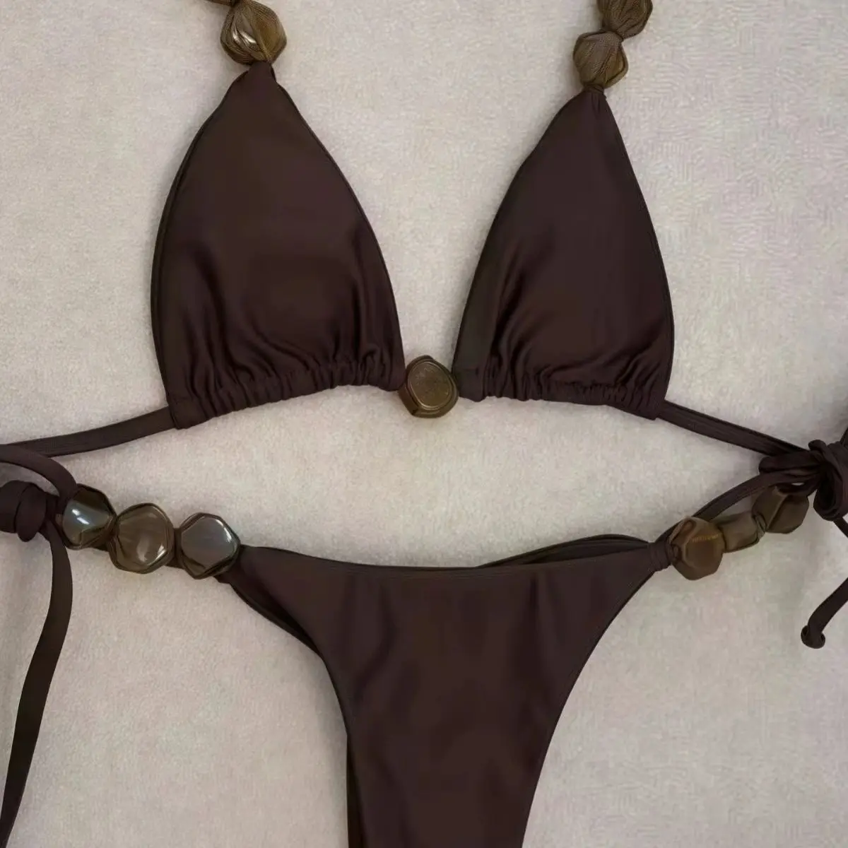 

DEKA однотонный комплект бикини, купальник с камнем, бикини с эффектом пуш-ап, сексуальные женские купальники, женский купальный костюм, купальные костюмы, пляжная одежда