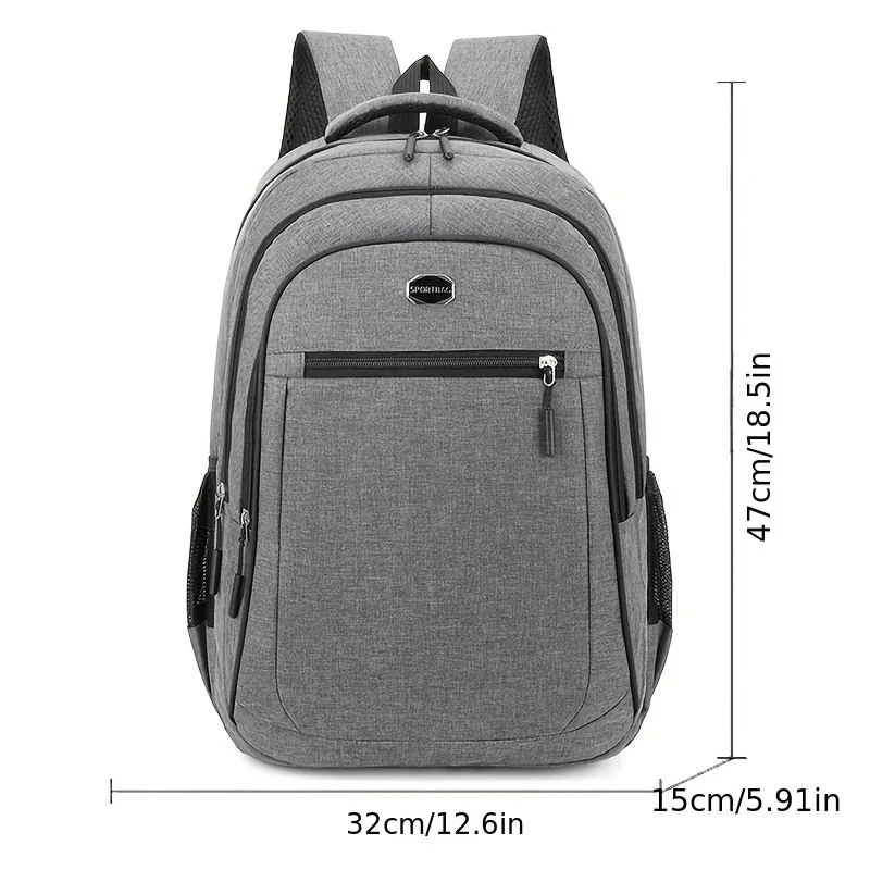 Large-Capacity Backpack, Male and Female Students Computer Bag, Multi-Pocket Waterproof Wear-Resistant Commuter Backpack