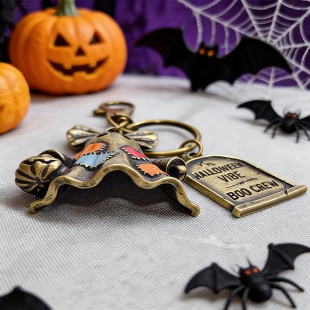 Ghost Bag Pendant  Metal Key Chain Holiday Key Chain Lightweight Metal Ghost Key Chain For Backpacks Luggage Holiday