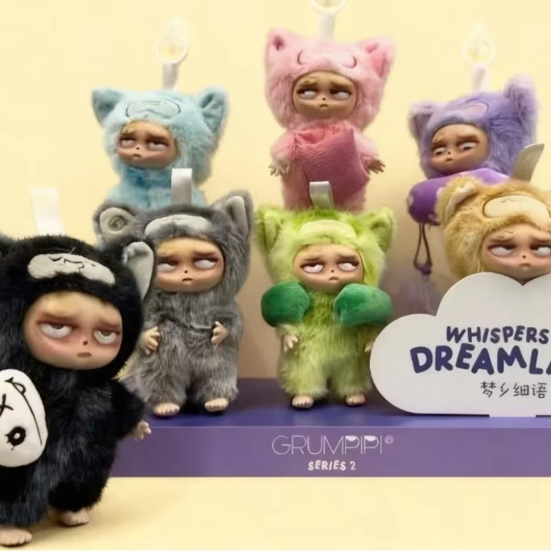 حار V2 النوم Grumpipi سلسلة الهمس إلى دريم لاند صندوق أعمى لعبة الفينيل الوجه المد العصرية لعبة Kawaii قلادة معكرون صندوق الغموض
