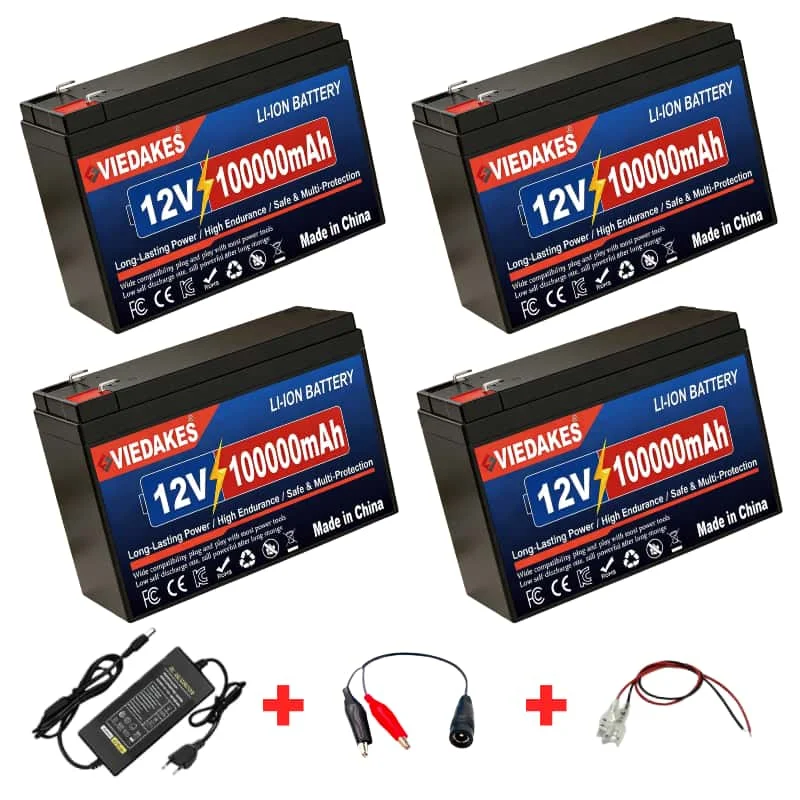 

Литиевая батарея VIEDAKES 12В 100Ач, 6000+ глубоких циклов, с BMS, для троллинговых моторов, автодомов, кемперов, солнечных систем, склад ЕС