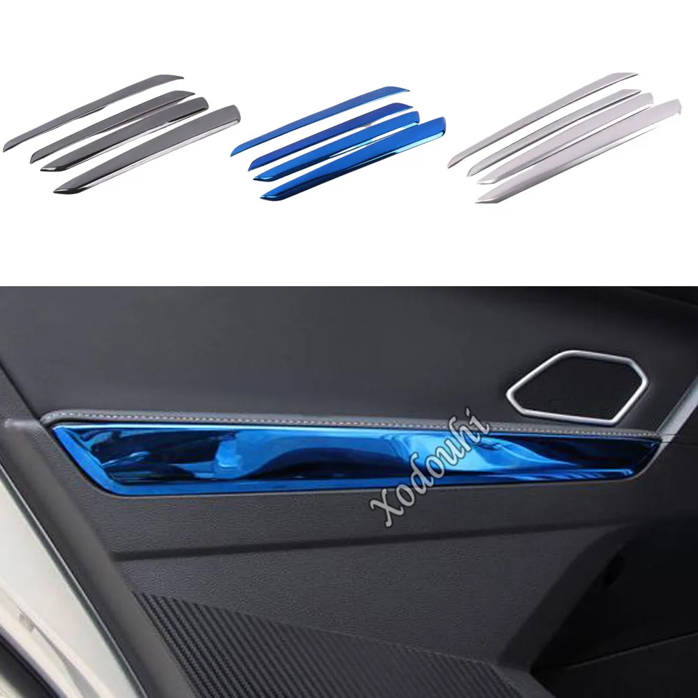 

Stainless Steel Car Inner Door Handle Panel Trim Covers For Volkswagen VW Tiguan L 2022 2023 2024 Accessories Armrest Stickers