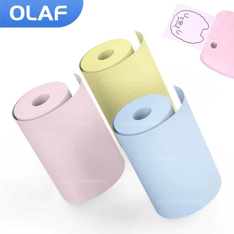 Self-adhesive Paper Sticker Colored Thermal Paper Roll for Mini Printer Kids Instant Print Camera HD Printing Paper