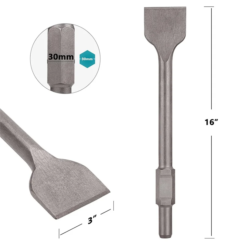 Cinzel de escamação hexagonal A92P de 1-3/16 polegadas, 3 x 16 pol. Broca de aço da remoção da telha do cinzel que rasga para o martelo bonde da demolição