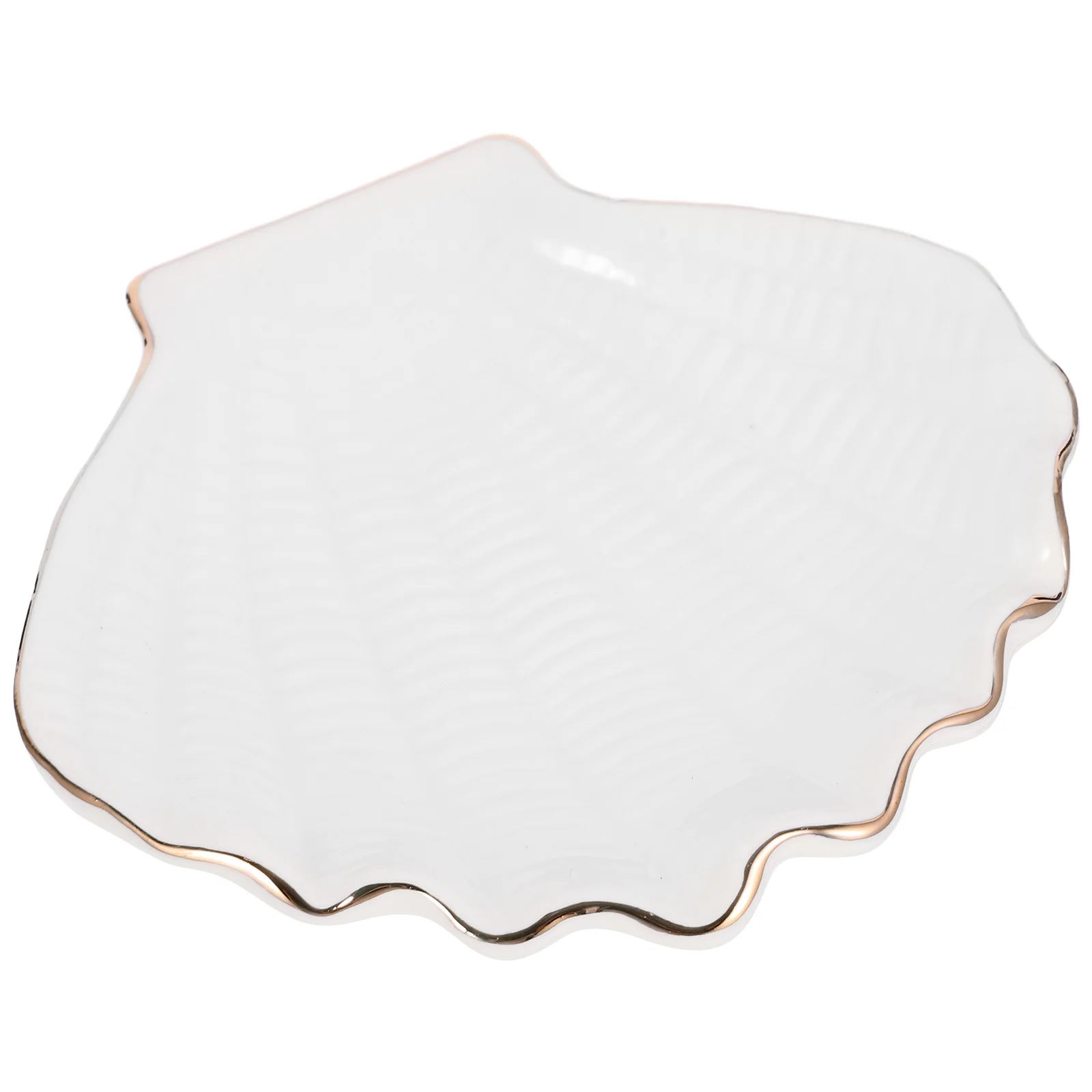 

Shell Jewelry Plate Display Tray Bracelet Stand Storage Ornaments White Plates Organizer