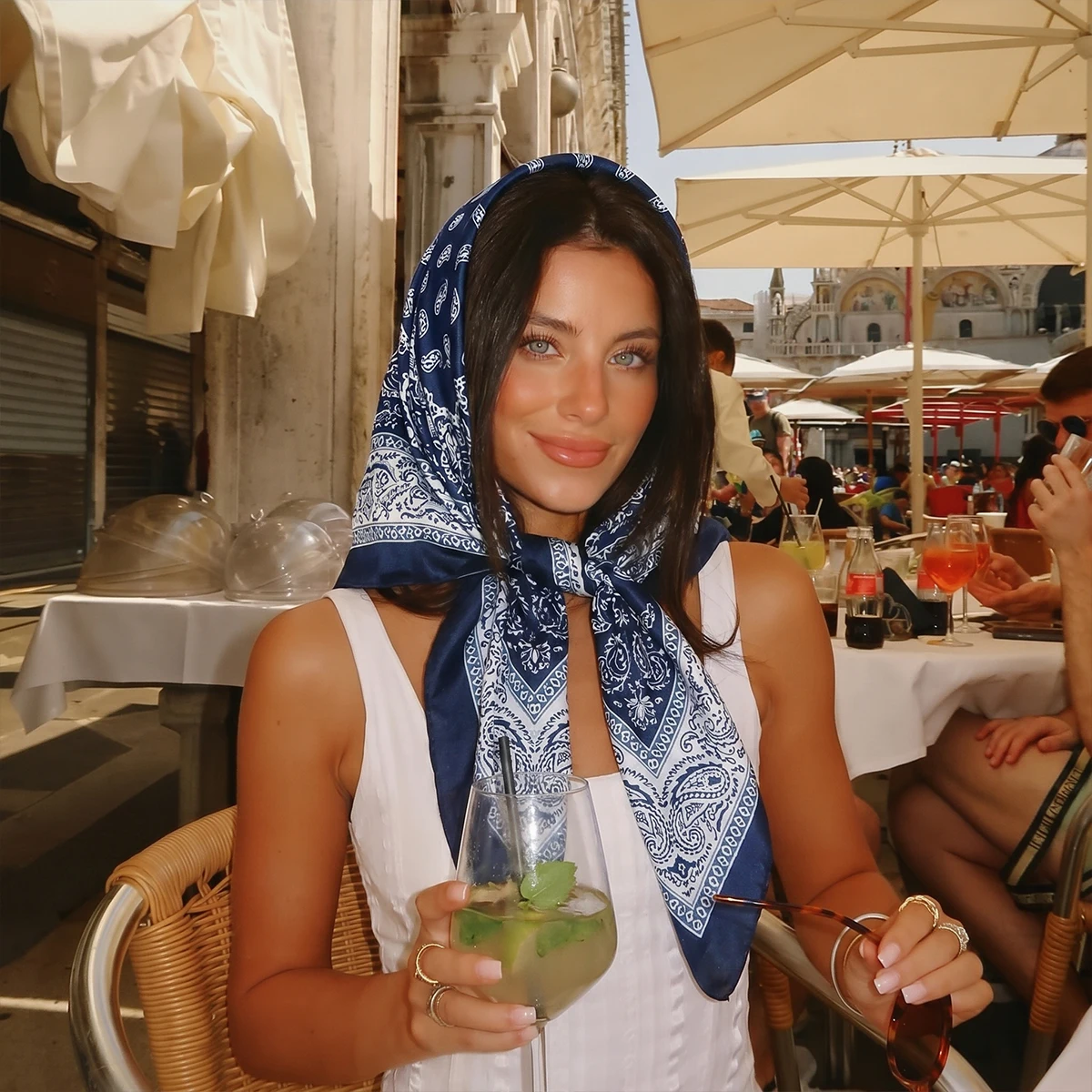 2026 Silk Scarf 90cm Luxury Br - Face Scarf Mask review and price