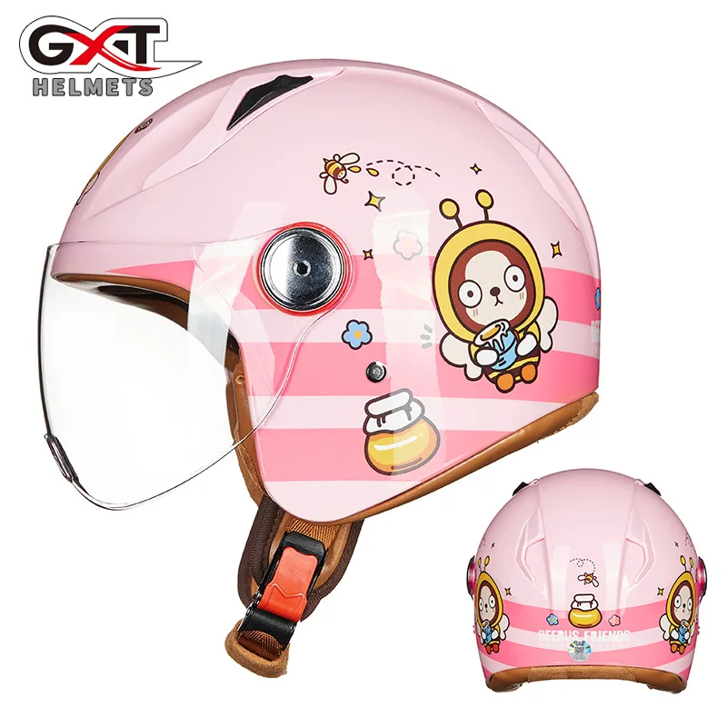 

3c GXT Children's Cartoon Motorcycle Helmet Chirld Electric Bicycle Helmets ABS Kids Moto Accessories Safety Helmet Casco Casque