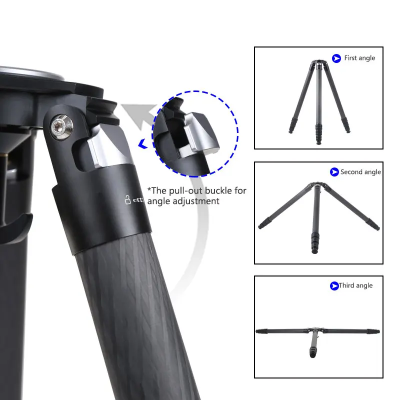 Multifunction Carbon Fiber 2m Carbon Fiber Camera Tripod Video Tripod Stand Stick Tripod