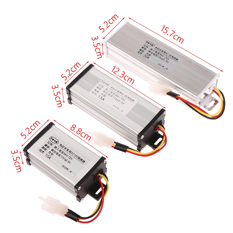 Conversor DC de Veículo Elétrico, Transformador de Potência, 36 V, 48 V, 60 V, 72V, 12V, 10A, 15A, 20A, 180W, Brand New