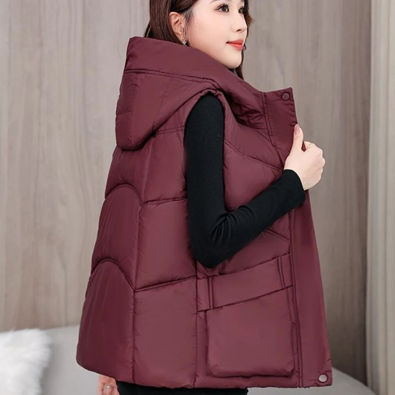 

2025 New Women's Hooded Cotton Vest Loose Fit Thermal Layer for Outdoor Activities Warmth Comfort Winter Essential​